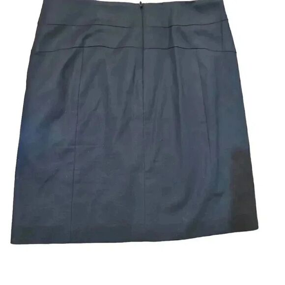 Banana Republic Women's Preppy Black Cotton/Modal/Spandex Straight Lined Skirt - Picture 7 of 9